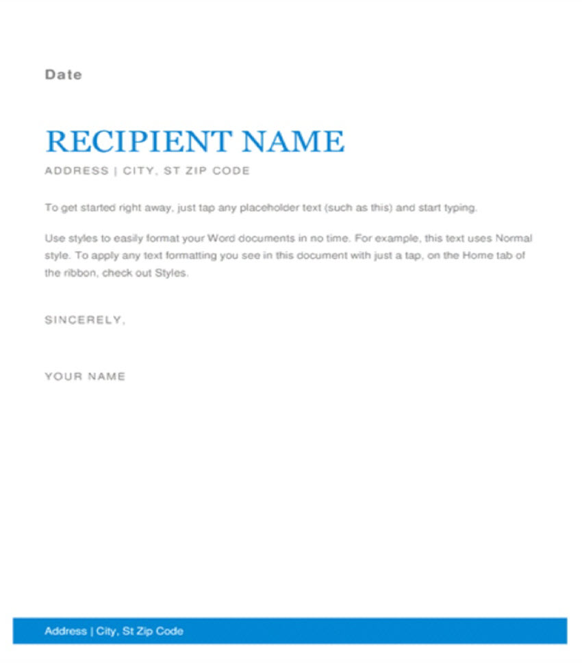 Microsoft Word Business Letter Template Toptemplate.my.id